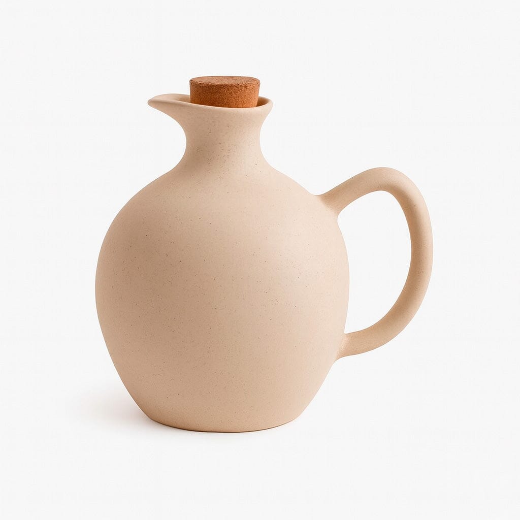Aceitera De Cerámica Con Tapa De Corcho 500 ml