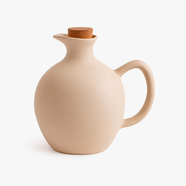 Aceitera De Cerámica Con Tapa De Corcho 500 ml Hover Image