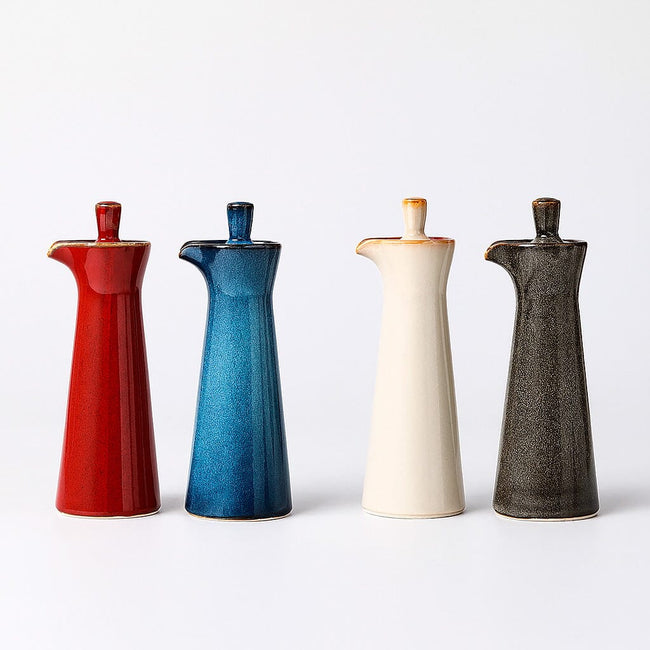 Aceitera De Cerámica Con Tapa Para Salsas Y Condimentos Hover Image