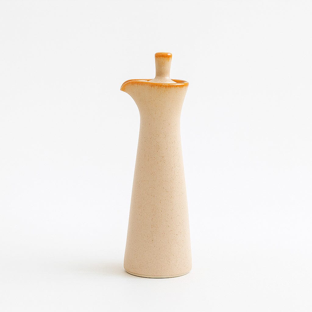 Aceitera De Cerámica Con Tapa Para Salsas Y Condimentos