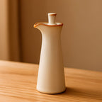 Aceitera De Cerámica Con Tapa Para Salsas Y Condimentos