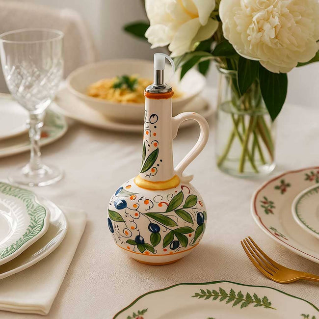 Aceitera de Cerámica Decorada con Tapa Main Image