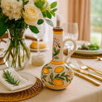 Aceitera de Cerámica Decorada con Tapa