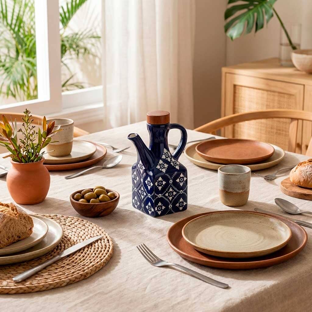 Aceitera de Cerámica Diseño Mediterráneo