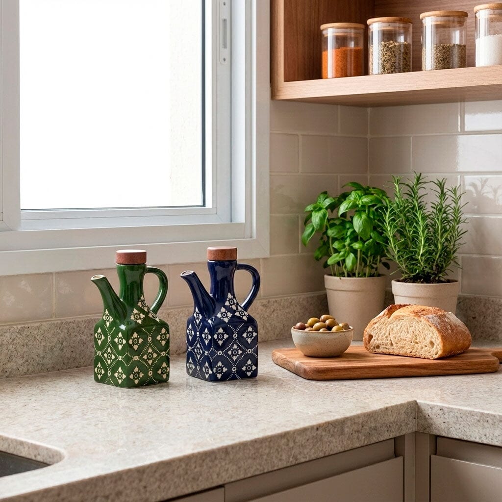 Aceitera de Cerámica Diseño Mediterráneo