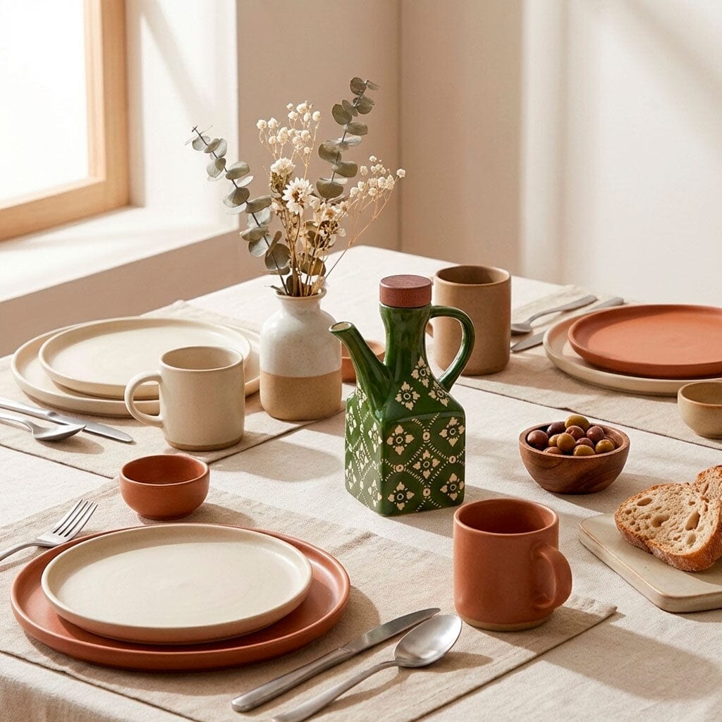 Aceitera de Cerámica Diseño Mediterráneo