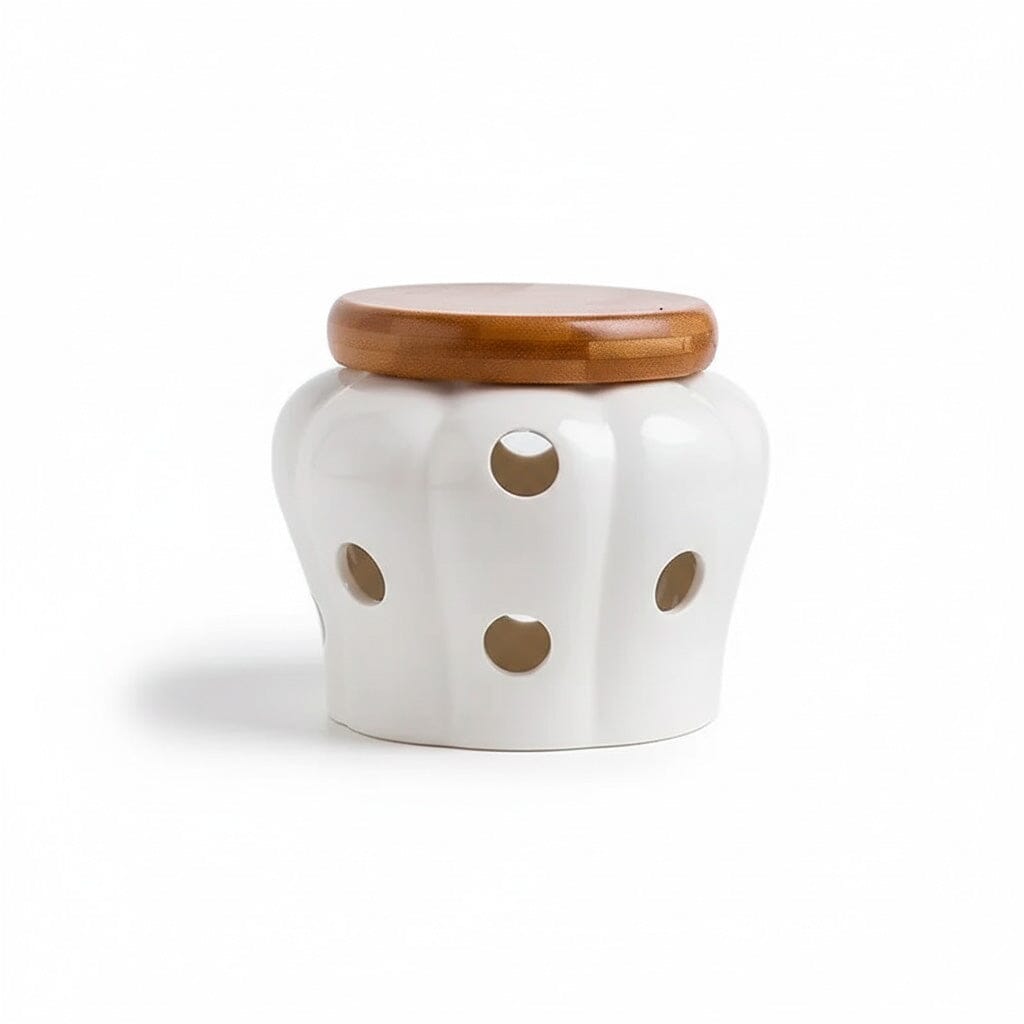 Ajero de Cerámica con Tapa de Bambú