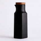 Botella de Cerámica para Aceite y Vinagre con Tapa de Madera