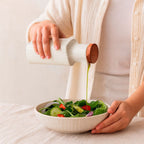 Botella de Cerámica para Aceite y Vinagre con Tapa de Madera