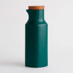 Botella de Cerámica para Aceite y Vinagre con Tapa de Madera