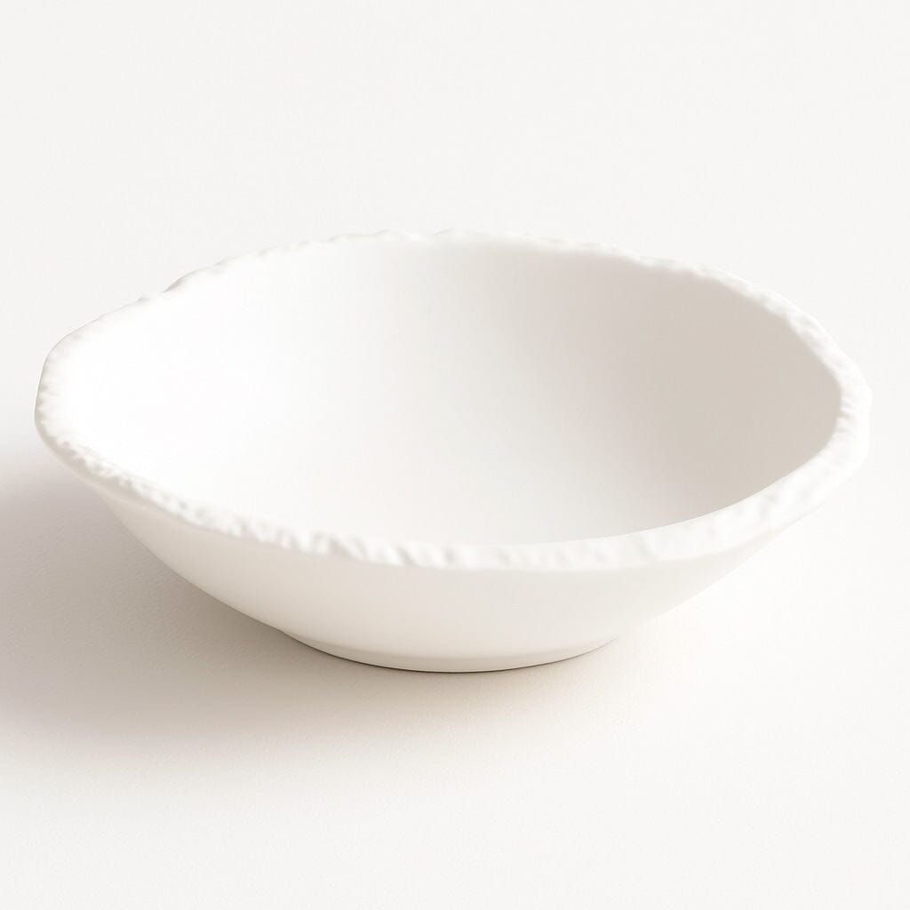 Bowl De Cerámica Con Borde Rústico Y Diseño Orgánico