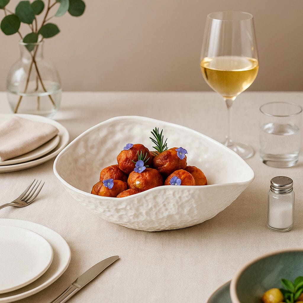 Bowl de Cerámica Orgánica para Servir y Decorar