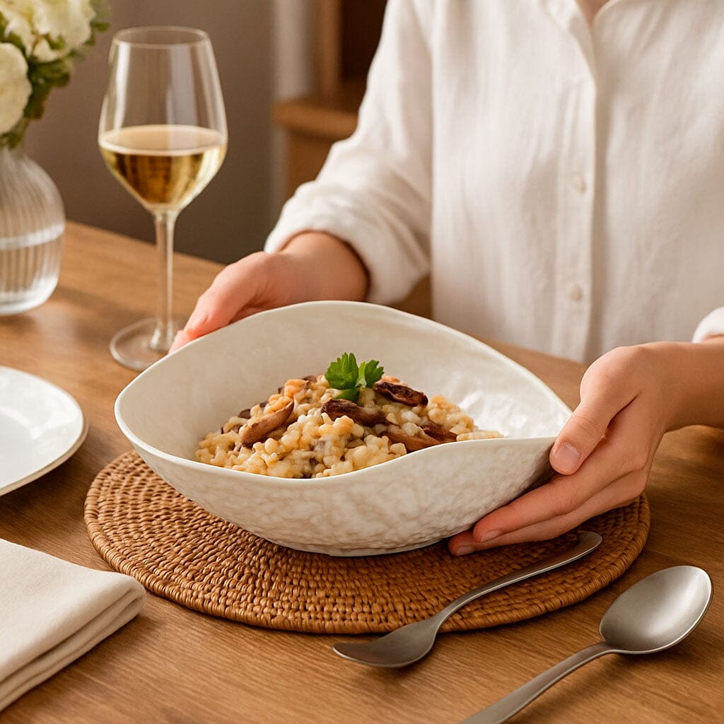 Bowl de Cerámica Orgánica para Servir y Decorar