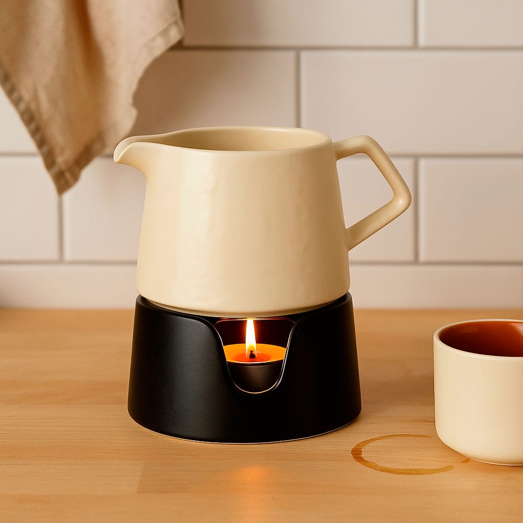 Cafetera Manual de Cerámica con Calentador de Vela