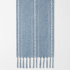 Camino De Mesa De Lino Natural Con Acabado Artesanal