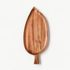 Charola De Madera Con Asa Hoja Gourmet