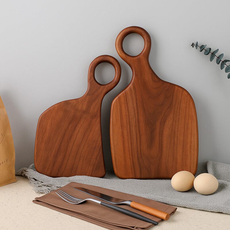 Conjunto De Tablas De Corte De Madera Con Asa 2 Piezas