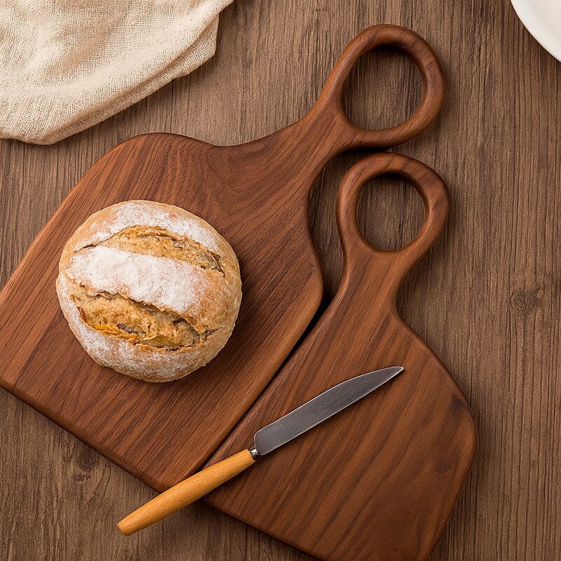 Conjunto De Tablas De Corte De Madera Con Asa 2 Piezas