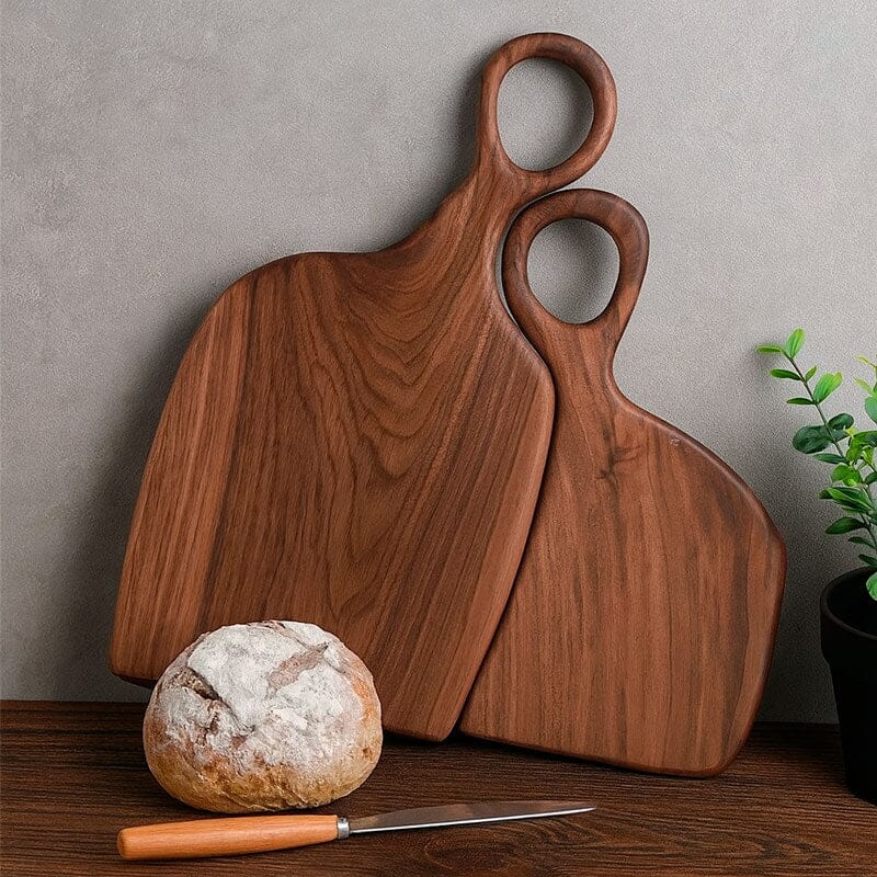 Conjunto De Tablas De Corte De Madera Con Asa 2 Piezas
