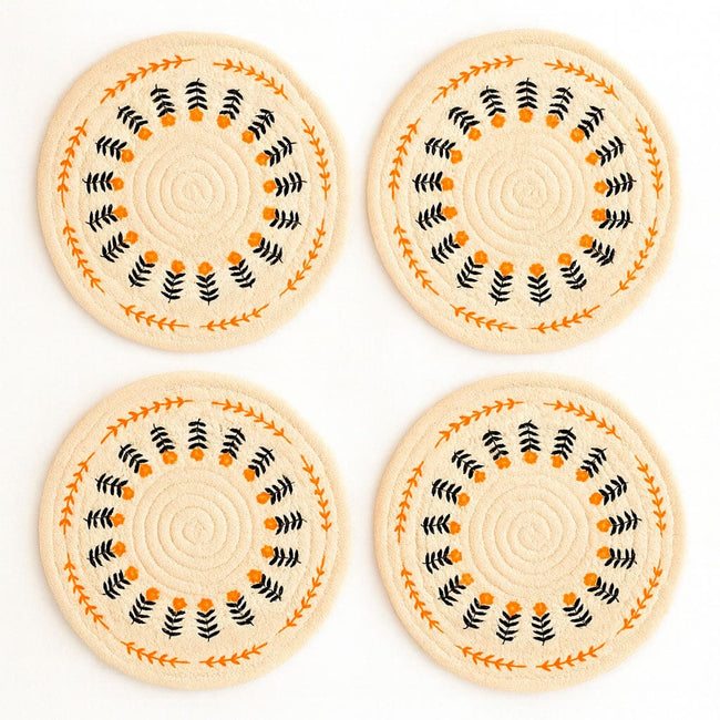 Descansa Ollas De Algodón Con Estampado Floral Nórdico 4 Piezas Hover Image