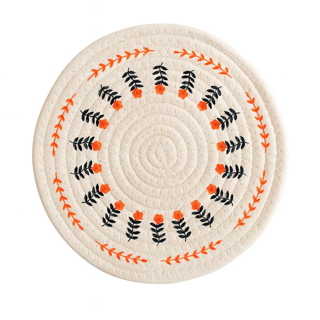 Descansa Ollas De Algodón Con Estampado Floral Nórdico 4 Piezas