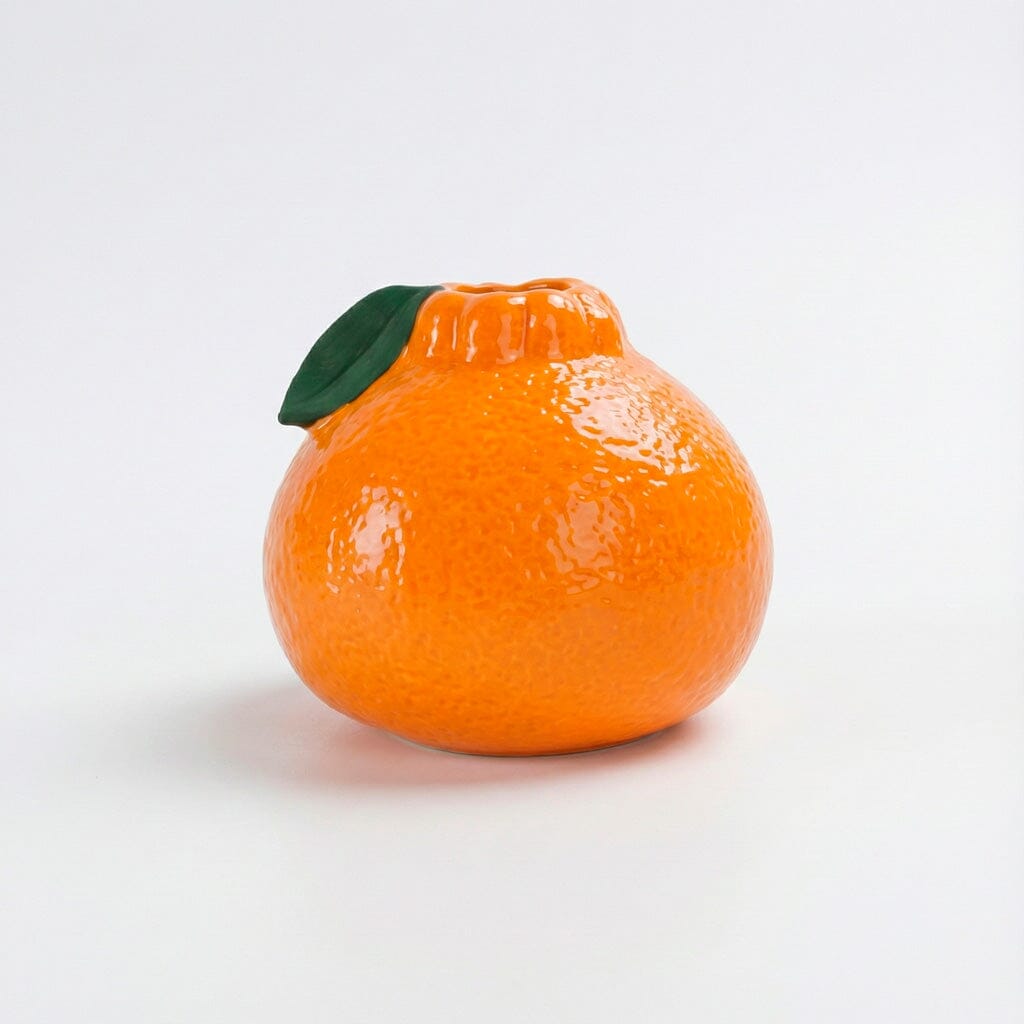 Florero de Cerámica en Forma de Mandarina para Decoración