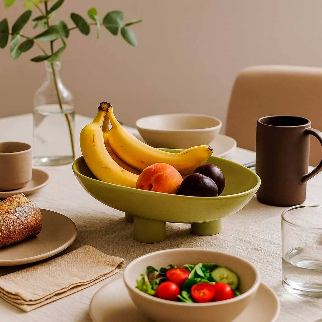 Frutero de Cerámica con Pies Elevados