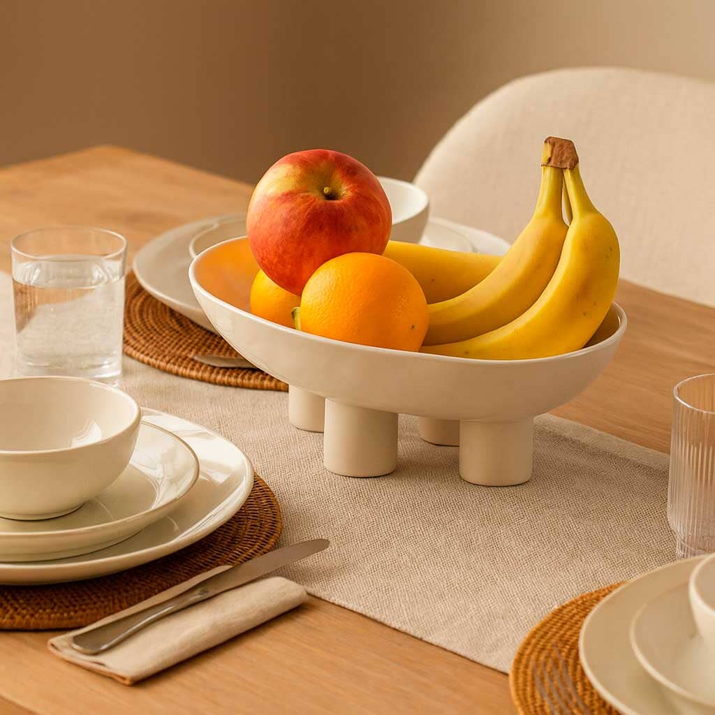 Frutero de Cerámica con Pies Elevados