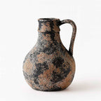 Jarrón de Cerámica Decorativo Rústico con Asa