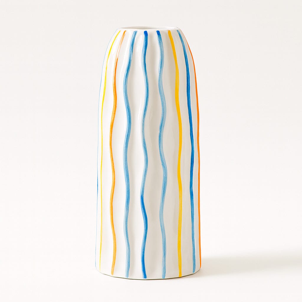 Jarrón Decorativo De Cerámica Con Pintura Colorida Para Centro De Mesa