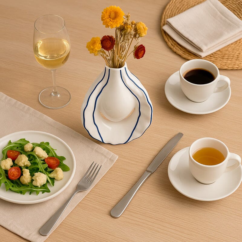 Jarrón Decorativo De Cerámica De Forma Orgánica