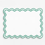 Jogo Americano de Linho com Borda Ondulada Kit 6 Peças Jogo Americano de Linho com Borda Ondulada Kit 6 Peças Doca Verde 