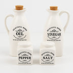 Kit Porta Especias De Cerámica Con Tapa De Corcho 4 Piezas