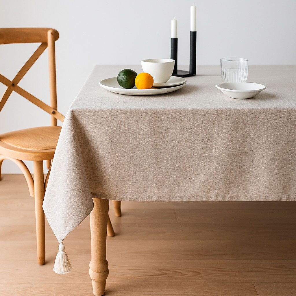 Mantel de Lino con Borlas