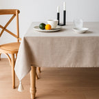 Mantel de Lino con Borlas