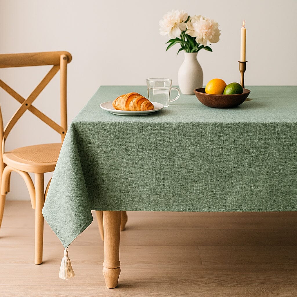 Mantel de Lino con Borlas