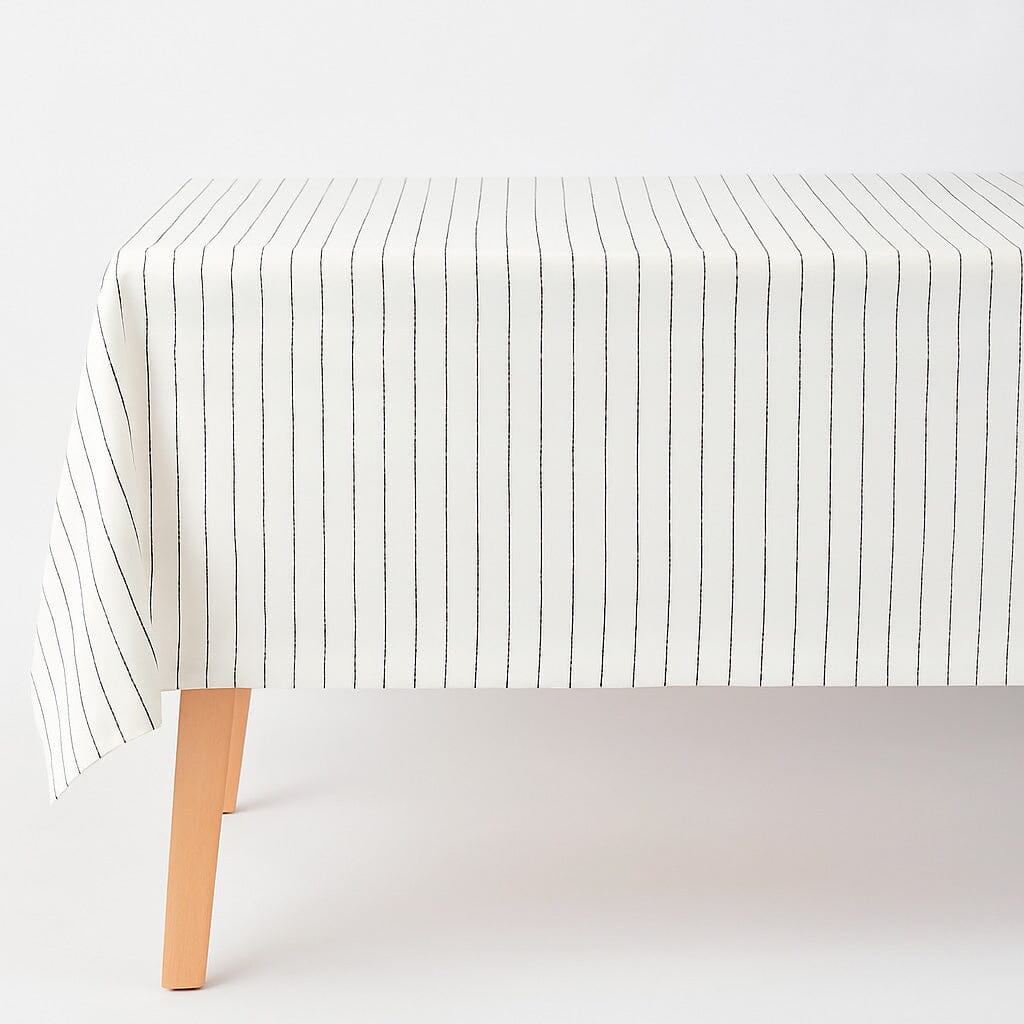 Mantel de Lino Rayado Minimalista