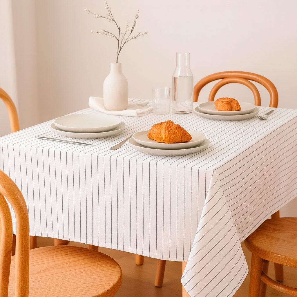 Mantel de Lino Rayado Minimalista