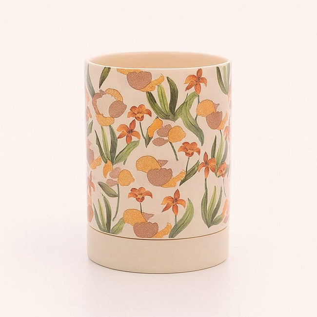 Porta Cubiertos de Cerámica con Diseño Floral Hover Image