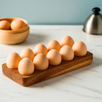 Porta Huevos De Madera 12 Unidades
