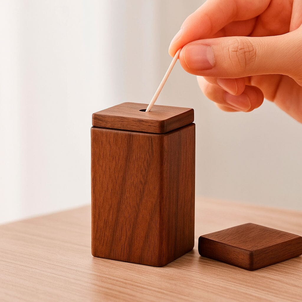 Portapalillos de Madera con Tapa Magnética