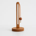 Portarrollos de Madera para Papel de Cocina con Esfera Decorativa