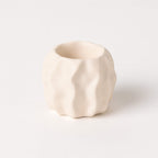 Portavelas de Cerámica con Textura Orgánica