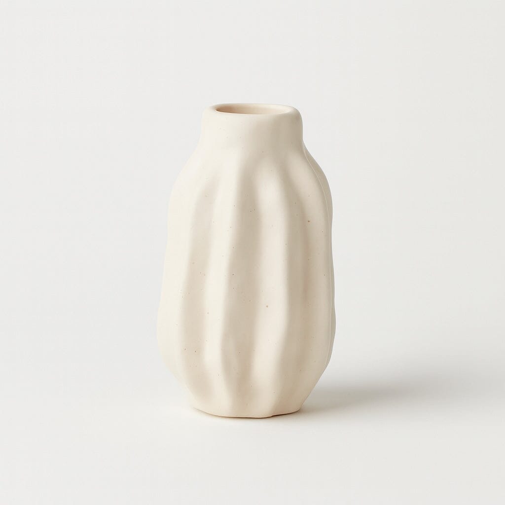 Portavelas de Cerámica con Textura Orgánica