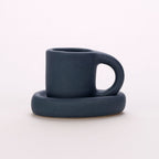 Portavelas de Cerámica en Forma de Taza Decorativa