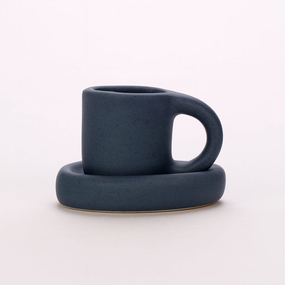 Portavelas de Cerámica en Forma de Taza Decorativa