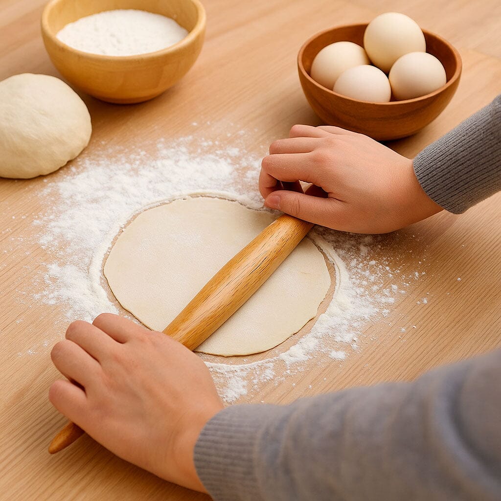 Rodillo de Madera para Pan y Pizza