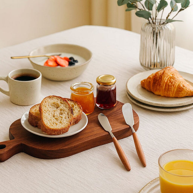 Set de Cuchillos para Mantequilla y Mermelada con Mango de Madera (2 Piezas) Main Image