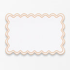 Set de Manteles Individuales de Lino con Borde Ondulado (6 Piezas)