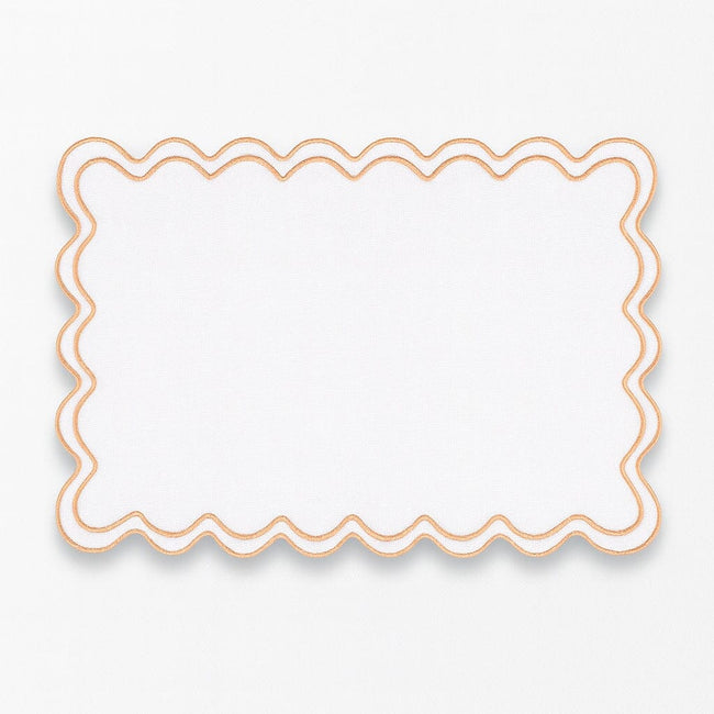 Set de Manteles Individuales de Lino con Borde Ondulado (6 Piezas) Hover Image